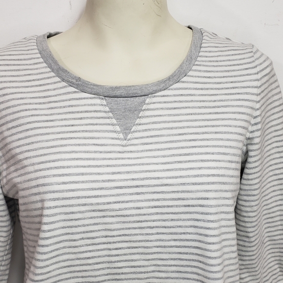 Tommy Hilfiger Gray And White Long Sleeve Top - Picture 3 of 6